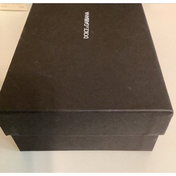 DOLCE & GABBANA - BLACK SUNGLASSES BOX, CLOTH, MANUAL - 7” Long 3” Tall Preloved - Picture 4 of 8